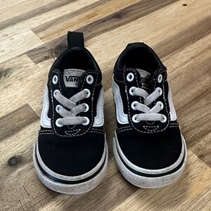 Vans Kids Classic Black and White Sneakers